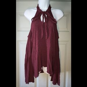 Elan Cold Shoulder Bell Long Sleeve Top.